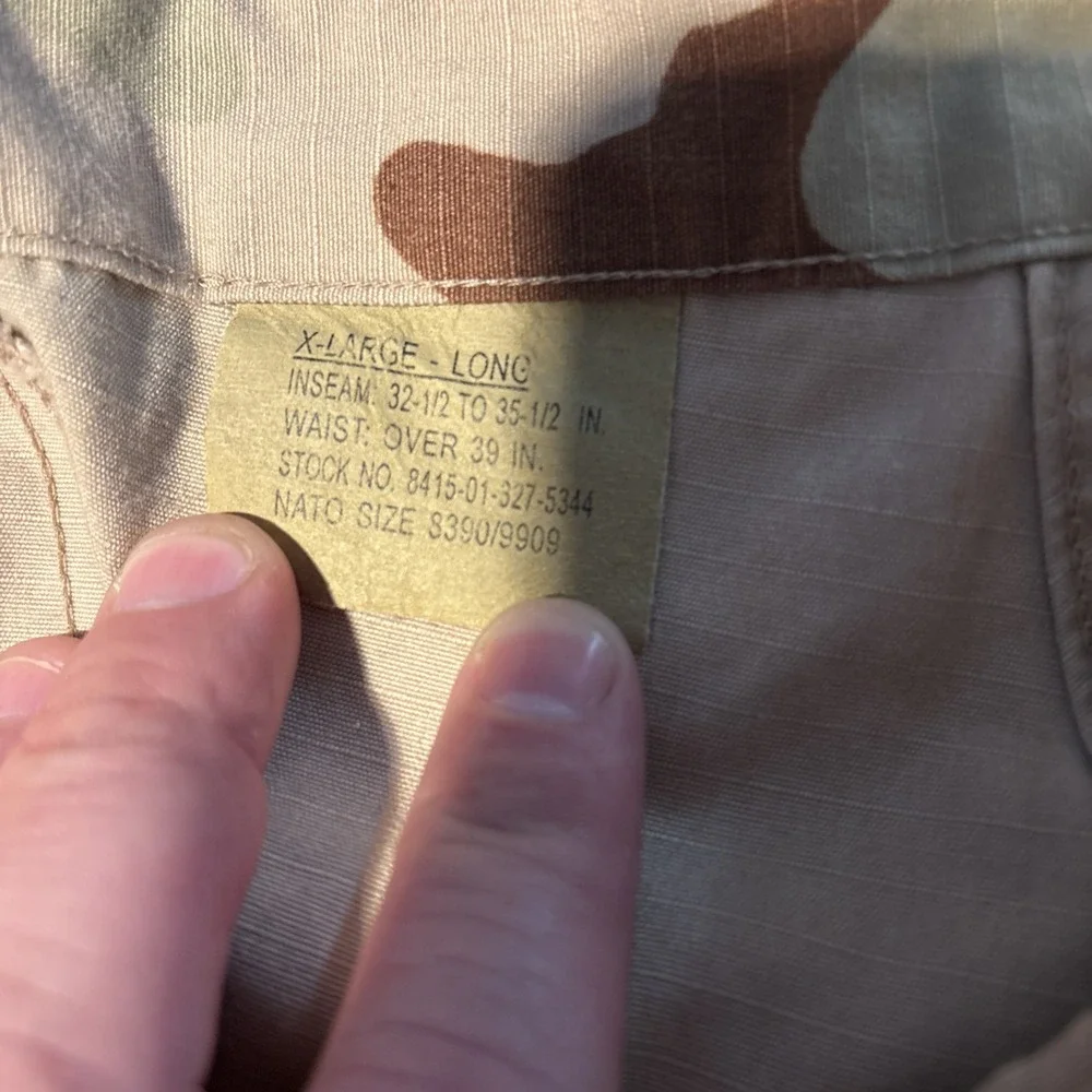 Propper International Desert Camo Cargo Pants Mens XL Long 3 Color Ripstop 0150